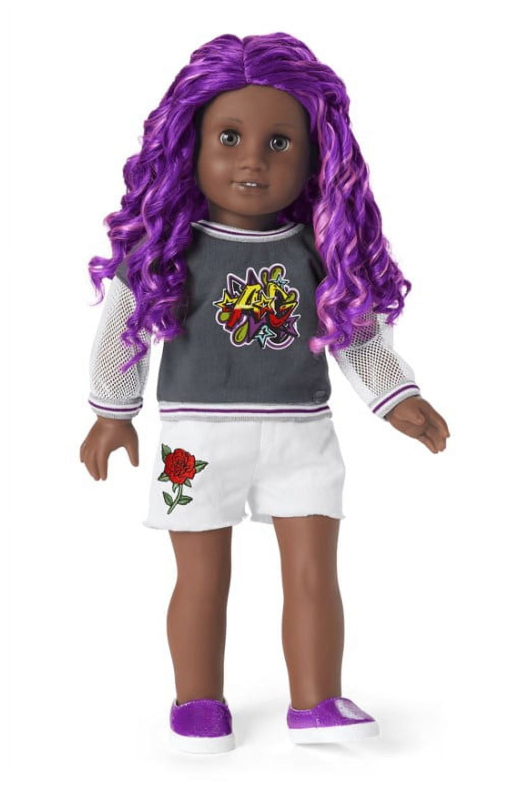 American Girl, Truly Me #116 - Bambola con occhi azzurri, capelli ondulati viola e rosa, pelle chiara, dai 6 anni in su