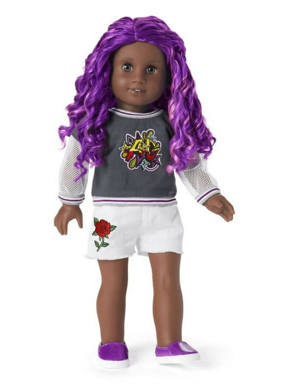 American Girl Truly Me Street Chic 91 18 inch doll with Purple Hair and Gray Eyes