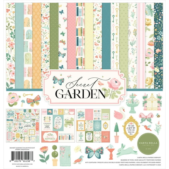 Carta Bella Collection Kit 12"x12" - Secret Garden