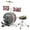 Red, variant on Kojooin Drum Set for Beginners, Drum Kit 3-Piece, Drum Set with 10" Cymbal, Bass Drum, Stool, Drumsticks, Pedal
