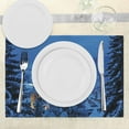 thumbnail image 3 of Ambesonne Scenery Place Mats Set of 4, Winter Forest Trees, Standard Size, Blue, 3 of 6