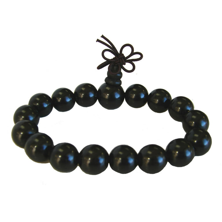Men's Bracelet, Black Beads Bracelet, Men's Jewelry, Made in
