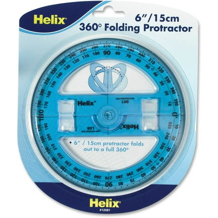 Helix 6" 360 Degree Folding Protractor -HLX12081
