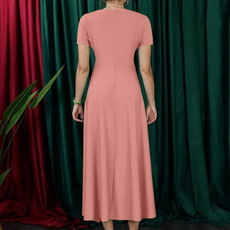 Evdexr Long Maxi Dresses for Women Plus Size Solid Color Dress Short Sleeve Crew Neck Dresses Pink 6XL - Walmart.com Evdexr Long Maxi Dresses for Women Plus Size Solid Color Dress Short Sleeve Crew Neck Dresses Pink 6XL - Walmart.com