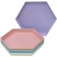 thumbnail image 4 of Twfbrm Wheat Straw Dessert Plates, 6 inch Pastel Hexagonal Appetizer Plates Serving Dish, BPA-Free Reusable Salad Bowls Snack Saucer, Unbreakable Decorative Tableware for Fruit, Candy, Side Dishes, 4 of 9