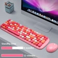 thumbnail image 4 of Wireless Keyboard and Mouse Combo, 2.4Ghz Colorful Keyboard with Multi-Media Function Keys and Number Pad Compared for PC Computer Windows (Blue Mixed)-pink, 4 of 7