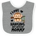 thumbnail image 3 of Inktastic Monkey I Love Hanging out with My Mommy Boys or Girls Baby Bib, 3 of 4