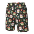 thumbnail image 4 of Salouo Dragon With Hohoho Pattern Swim Trunks for Men,Men's Hawaiian Bathing Suit Swimsuits Quick Dry Swimming Board Shorts Beach Shorts with Pockets-Medium, 4 of 6