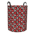thumbnail image 2 of Bingfone Red Floral Waterproof Foldable Laundry Hamper Bucket With Handles For Storage Bin,Clothes Hamper (Small), 2 of 8