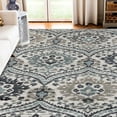 thumbnail image 6 of Superior Oriental Vintage Floral Damask Power-loom Indoor Area Rug, 7'x9', Deep Royal, 6 of 6