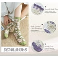thumbnail image 5 of CAILDANL Womens Floral Sheer Socks Summer Thin Mesh Ankle Transparent Crystal Glass Silk Socks Cottagecore Elastic See Through Sock, 5 of 7