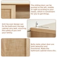 thumbnail image 4 of LELELINKY Over The Toilet Storage Cabinet with Rattan Sliding Door, 68" Tall Wood Bathroom Organizer with Adjustable Shelf for Small Spaces, Natural, 4 of 7