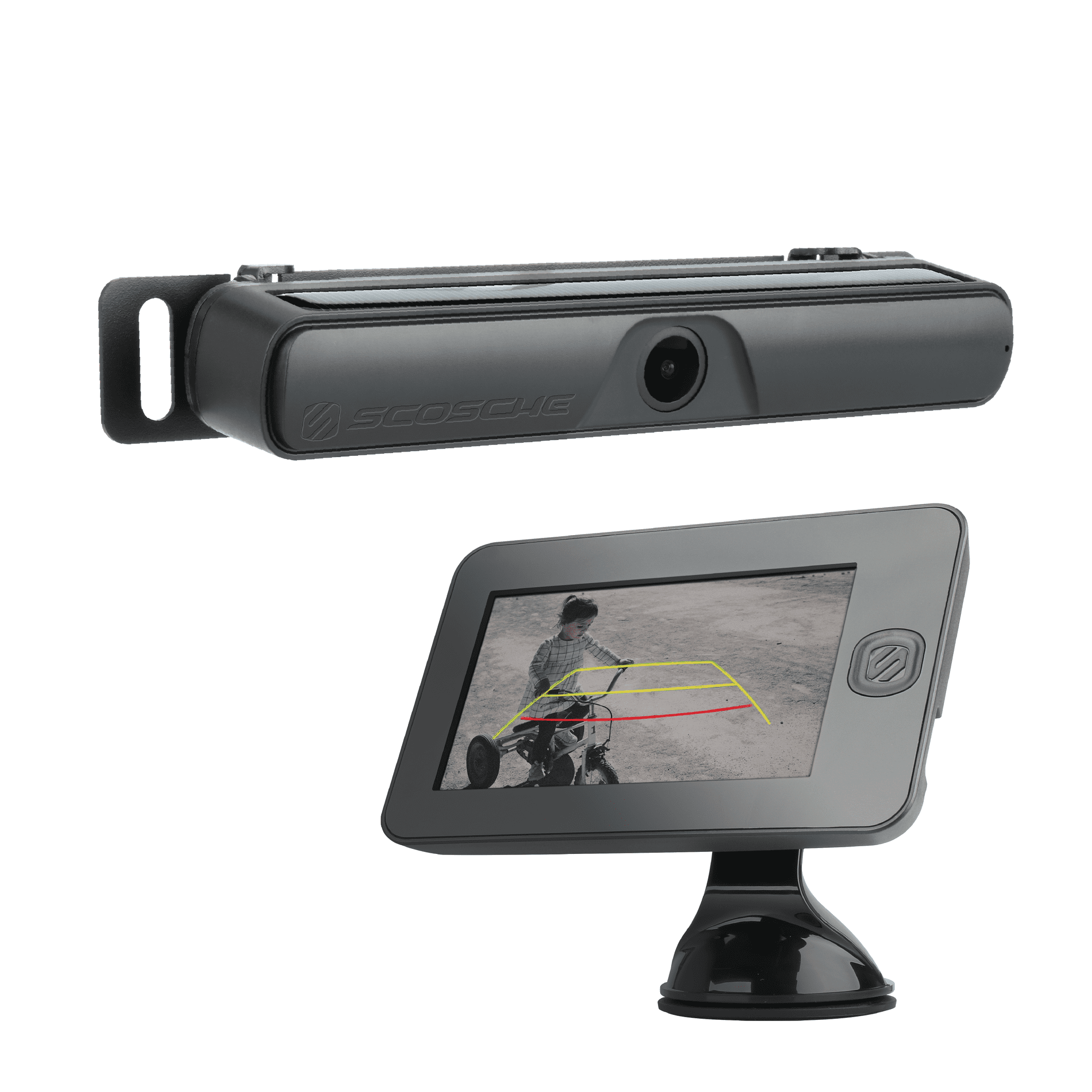 Scosche WBUSSPF43 Wireless Solar Powered Backup Camera System with 4.3