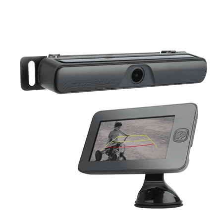 Scosche WBUSSPF43 Wireless Solar Powered Backup Camera System with 4.3” Color Dash Monitor