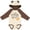 Natural & Brown w Ears, variant on Inktastic I Love My Abuelo to the Moon and Back Boys or Girls Long Sleeve Baby Bodysuit
