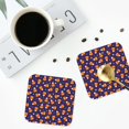 thumbnail image 4 of Pofeuu Candy Corn (2) Print Coasters for Drinks, 4Pack PU Leather Coasters, Bar Drink Coasters for Tabletop Protection, Furniture from Damage-Square, 4 of 6