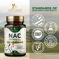 thumbnail image 3 of NAC Supplements N-Acetyl L-Cysteine (NAC) 1200 mg - NAC Supplement for Lung Health & Immune Support, Liver Support & Antioxidants, Freefrom N-Acetylcysteine, Gluten Free, Non-GMO, 60 Veggie Capsules, 3 of 9