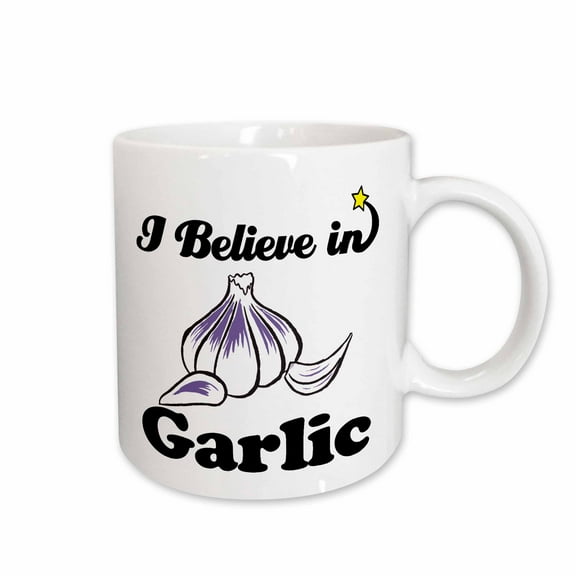 3drose, I Believe in Garlic, 11oz Mug