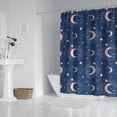 thumbnail image 2 of Blue Pink Moon Star Planet Pattern Shower Curtain 84"x72" ,Bathroom Decorative Shower Curtains Set with 12 Hooks,Modern Waterproof Washable Shower Curtain, 2 of 6