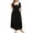 Black, variant on Women's Plus Size Short Sleeve Dress with Contrast Collar and Pockets 95% polyester and 5% elastane stretch fit