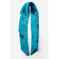 thumbnail image 2 of Bimba Blue Quotes Text Pure Silk Printed Head Bandanas Summer Neck Wrap Scarf 40 x 80 Inches, 2 of 6