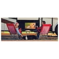 thumbnail image 6 of Folding Rocking Chair - Outdoor Patio Chair, Steel Frame, 350lbs Capacity, Portable Camping Chair - Blue, 6 of 7