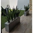 thumbnail image 2 of Maceta jardinera rectangular de fibra de vidrio color gris de 90 cm Green Boutique Pecera Mediana, 2 of 5