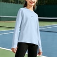 thumbnail image 4 of OGLCCG Girls Athletic Long Sleeve Shirts Quick Dry Workout Performance T-Shirts Lightweight Kids Active Tees Size 3-15, 4 of 6