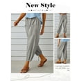 thumbnail image 6 of SLADYGLO Women High Waist Drawstring Ankle-Length Pants With Pockets, 6 of 6