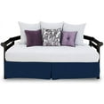 thumbnail image 2 of Pleated Bed Skirt with Split Corners for Daybeds - Three Side Coverage - 100% Brushed Microfiber Bed Skirt with 22" Inches Drop - Twin Size 39" x 75" (Navy Blue Solid), 2 of 7