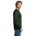 thumbnail image 4 of Gildan Heavy Cotton Men's Long Sleeve T-Shirt, Comfortable, Crewneck Classic Fit Tee, Forest, M, 4 of 5
