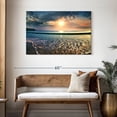 thumbnail image 3 of Elephant Stock Large Sunset Wall Art - Horizontal Canvas Wall Art - Living Room Wall Decor - Beach Canvas - Orange And Teal Decor - 45" x 30", 3 of 8