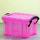 thumbnail image 5 of Mini caja de almacenamiento transparente color caramelo, 0,14 litros, joyero con cerradura, pequeño y portátil, para dormitorio, diseño plegable, material acrílico., 5 of 8