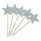 thumbnail image 3 of Adornos para cupcakes Colcomx 5 estrellas doradas y plateadas Topper de la torta, 3 of 7