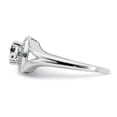 thumbnail image 3 of Sterling Silver Rhodium-plated Diam. & White Topaz Ring QBR11APR, 3 of 6