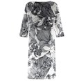 thumbnail image 3 of Robe de Mode pour Femmes Coton Lin Été Rétro Décontracté Pull Imprimé Sexy Manches Courtes Robe, 3 of 4