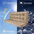 thumbnail image 3 of swing Porch Swing Cushions,Swing Replacement Cushions,Waterproof Porch Swing Cushion 2-3 Seater, 40"*55", Khaki, 3 of 6