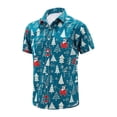 thumbnail image 1 of Guardurnaity Poliéster Decoraciones festivas Camisa navideña Camisa hawaiana divertida informal de verano para hombre Disfraces de disfraces azul SG, 1 of 6