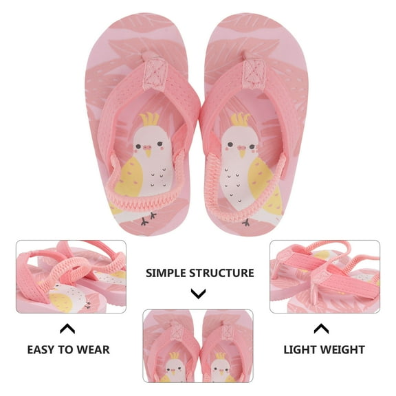 WRITWAA Girls Character Sandals, 1 Pair Non- Comfortable Vacation Footwear for Kids
