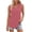 Pink, variant on Womans Tank Top Womens Tank Top Tank Tops Women Women's Solid Color V Neck Cover Strip Casual Blouse Blue S