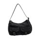 thumbnail image 5 of Bolso de hombro para mujer, estilo vaquero desgastado, estilo retro, estilo hobo. negro, 5 of 9