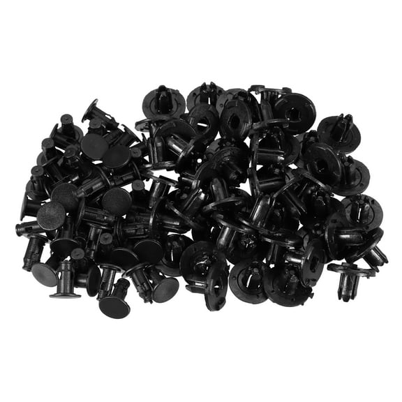 Unique Bargains 50 Pcs Push Type Retainer Clips No.0155305323  for Nissan Frontier 2005-2019 Plastic Black