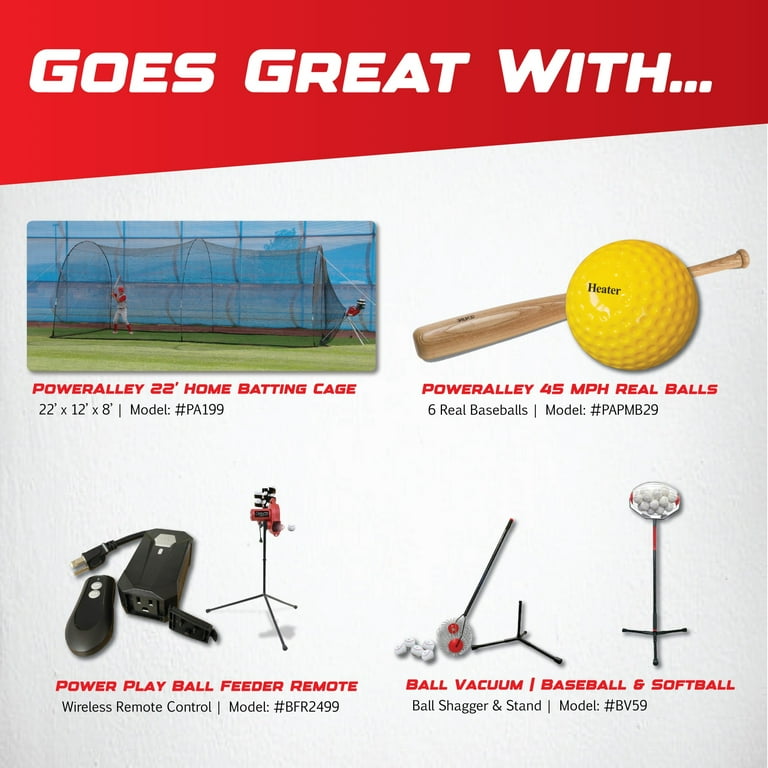 Heater Sports, Base Hit Real Pitching Machine, Up to 45 MPH