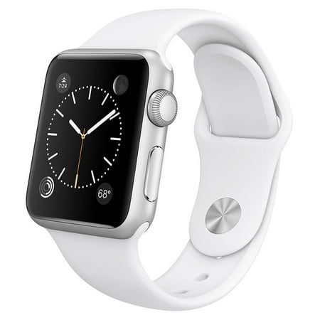 Apple Watch 38mm Silver Aluminum Case with White Sport Band (Certified (Best Smartwatch For Apple)