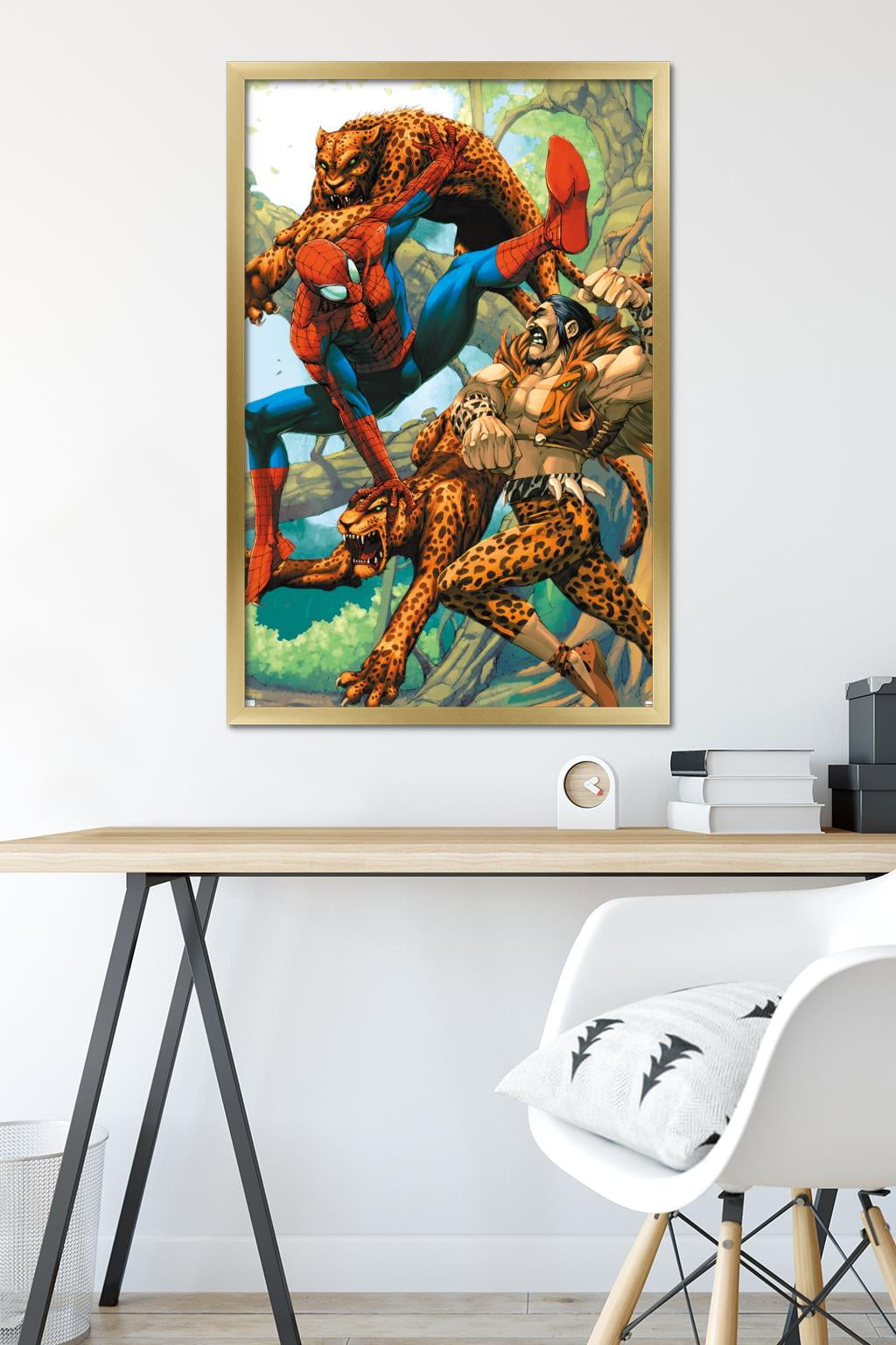 Marvel Kraven The Hunter - Marvel Age Spider-Man #14 Wall Poster, 22.375" x 34" Framed