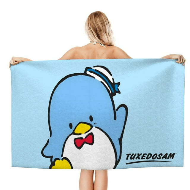 Tuxedo Sam Toalla de playa de secado rápido con diseño temático, regalo para mujeres y niñas, ideal para cumpleaños, fans, amantes de la música, uso en la playa o al aire libre, 78 × 160 cm