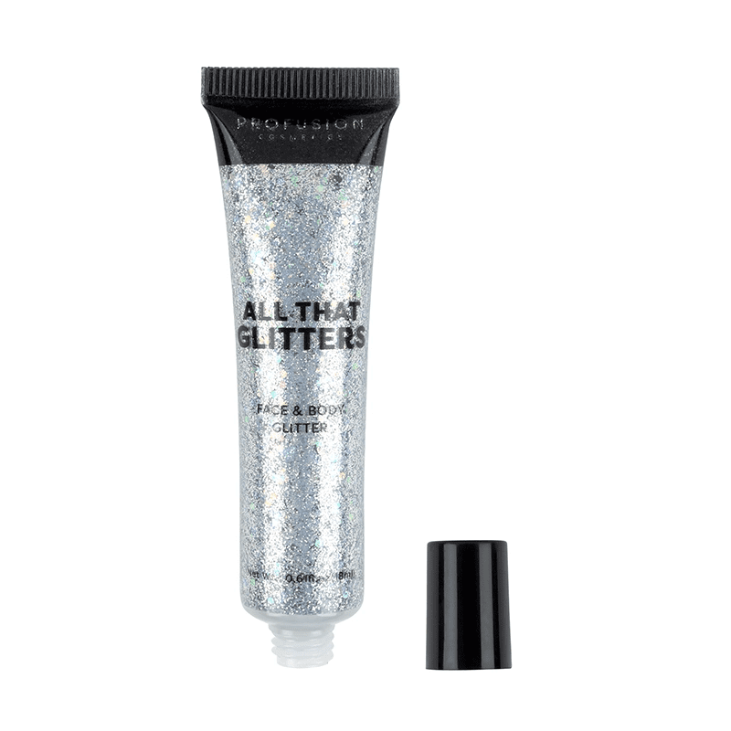 Profusion Cosmetics All That Glitters Face and Body Glitter, Long-Wearing Formula for Dazzling Looks, Festie Bestie