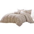 thumbnail image 1 of Juego de ropa de cama Benzara Kile con medallón King Beige de 6 piezas, 1 of 5