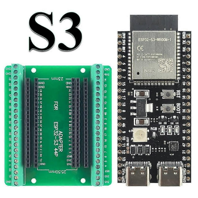 ESP32 S3 Development Boards with Expansion Adapter Kit 24G Wifi BT Module ESP32-S3-WROOM-1 N8R2 N16R8 44Pin Type-C ESP32-S3