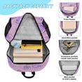 thumbnail image 4 of ALAZA Holographic Glitter Hearts School Backpack Lunch Box Set Student Bookbag, 4 of 7